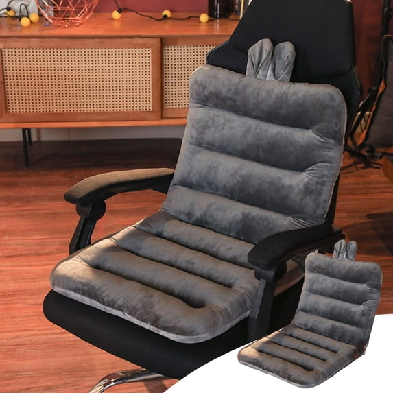 RBCKVXZ 18x33 inch Rocking Chair Cushion,Non Slip High Back Patio Lounge Cushion Pads, Outdoor Chair Cushion with Ties - Gray
