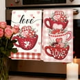 thumbnail image 1 of RBCKVXZ 23.6" x 15.8" Absorbent Polyester Kitchen Towel - Valentine's Hearts Printing for Cooking & Baking Valentine's Day Gift (2 Packs), 1 of 6