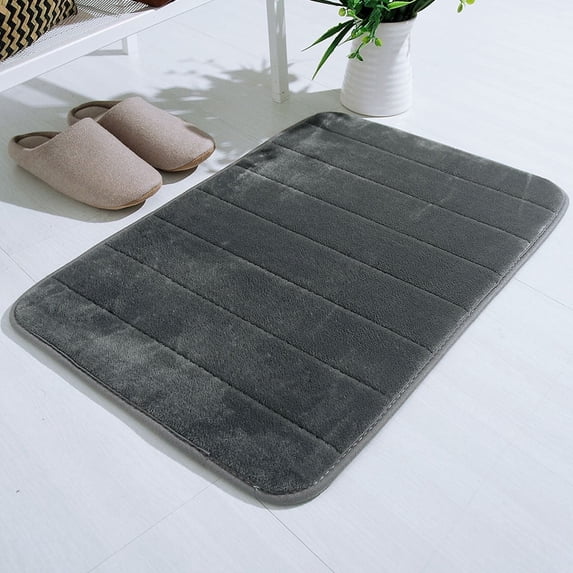 RBCKVXZ 24"x16" Bathroom Rug - Memory Foam Bathroom Rug with Fiber Design Soft Bath Mat, Absorbent & Non-Slip, Machine Washable Floor Rug, Home Decor Gift for Shower, Bath,Clearance