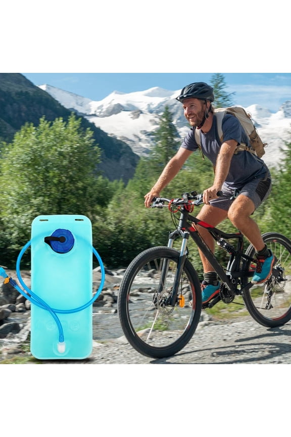2L Cycling Outdoor Water Bag Portable Travel Mountaineering Folding Blue Drinking Bag