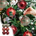 thumbnail image 1 of RBCKVXZ 3.1"/78mm Christmas Balls Ornaments Set, 6 Pcs Shatterproof Christmas Tree Balls Hanging Decoration, Muti-Color Sequi Xmas Ball Ornaments with Loop for Holiday Party Bulbs, 1 of 6