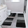 thumbnail image 1 of RBCKVXZ 3 Piece Bathroom Rugs Set, Non-Slip & Quick Dry Bath Mat Set, Ultra Soft Velvet Bath Rugs for Bathroom, Toilet and Shower Floor, Grey, 1 of 7