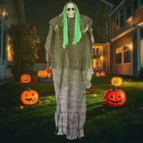 RBCKVXZ 39.37" Halloween Decorations Outdoor Skeleton Ghosts Ornament, Ghost Decor in Green Horror Robe for Halloween Yard Tree Graveyard Hanging Decorations