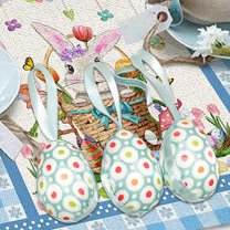 RBCKVXZ 3PCS Easter Eggs Oranment - 1.9"/50mm Hanging Easter Eggs Decorations, Colorful Buffalos Plaid Dots Decorative Eggs Baubles for Spring Farmhouse, Easter Tree, Basket Filler Decor