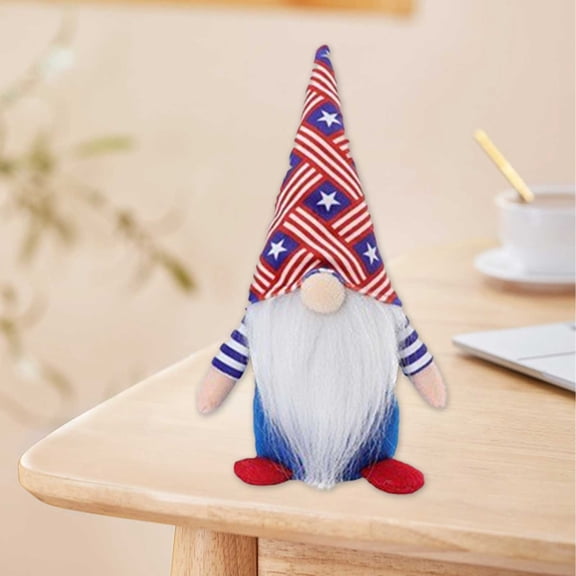 RBCKVXZ 4th of July Decorations, Independence Day Decorations - Long Hat Gnome Decor - Patriotic Gnome President Election Decorations, Fourth Of July Patriotic Decor Faceless Doll Gnomes