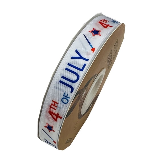 RBCKVXZ 4th of July USA Patriotic Wired Ribbon, Independence Day Red White Blue Decorative Ribbon, for DIY Crafts, Gift Wrapping, Bow Making, Wreaths & Holiday Party Decor Supplies