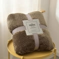 thumbnail image 1 of RBCKVXZ 59.06"x39.37" Throw blanket, Machine Washable Scratch Thickened Borlaug Blankets, Coral Fleece Blanket for Sofa Bed, Color Flannel Blanket, Fall Blanket Room Decor Clearance, Dark Coffee, 1 of 1