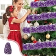 thumbnail image 1 of RBCKVXZ 79-Inch Purple White Christmas Hanging Garland with Snowflake for Home Mantle Xmas Tree Staircase Railing Holiday Party Indoor Outdoor, 1 of 6