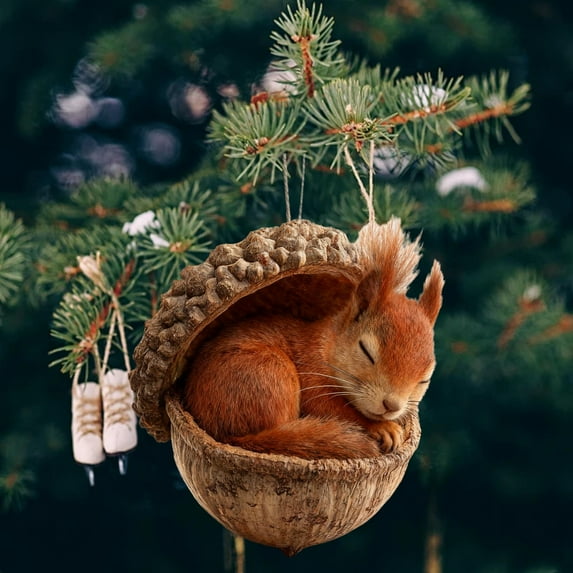 RBCKVXZ Animal Ornaments for Christmas Tree, Christmas Ornaments Forest Little Animals Acrylic Hanging Decoration Gift for Animal Lovers