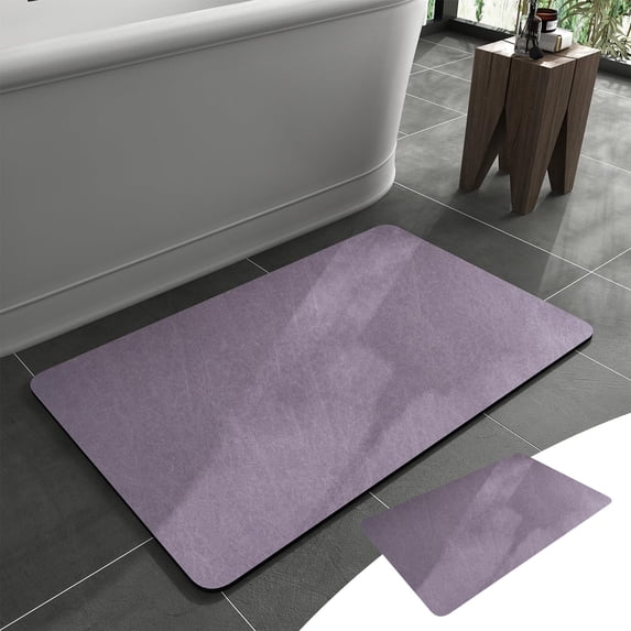 Summer Savings Clearance! RBCKVXZ Bathroom Rugs, Diatom Mud Non-Slip Quick Dry Absorbent, Kitchen Bath Mat, Washable Rugs for Living Room Bedroom, 27.55"x17.71", Purple, Home Room Decor on Clearance