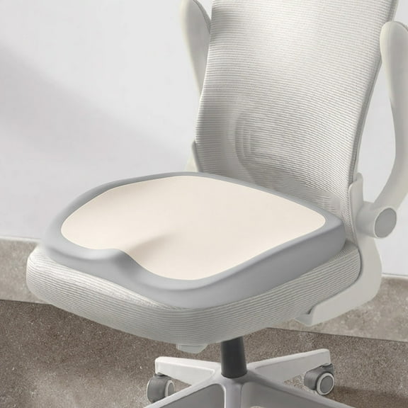 RBCKVXZ Beige Thickened Memorys Foam Cushion Color Splicing Office Long Sitting Buttocks Cushion Student Cushion Benchs Cushion Coccyx Pressure Relief Cushion -14 x 15 Inch