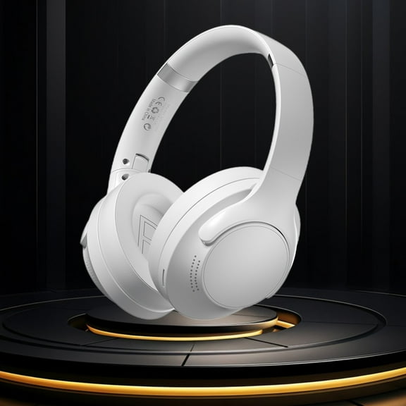 RBCKVXZ Bluetooth 5.3 Headworn Wireless Earphones for Noise Reduction and Call Foldable and Scalable Design for Comfortable Wearing Of Bluetooth Earphones Birthday Gifts, White