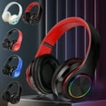 thumbnail image 1 of RBCKVXZ Bluetooth Headphone with Cool RGB Light, Foldable Lightweight Wireless Over Ear Headphone, HiFi Stereo Audio for Travel, Cellphone Laptop PC, 1 of 8