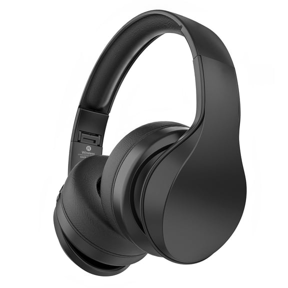 RBCKVXZ Bluetooth Headphones Over-Ear, Foldable Wireless and Wired Stereo Headset, for Cell Phone, PC, Soft Earmuffs &Light Weight for Prolonged Wearing Birthday Gifts on Clearance, Black