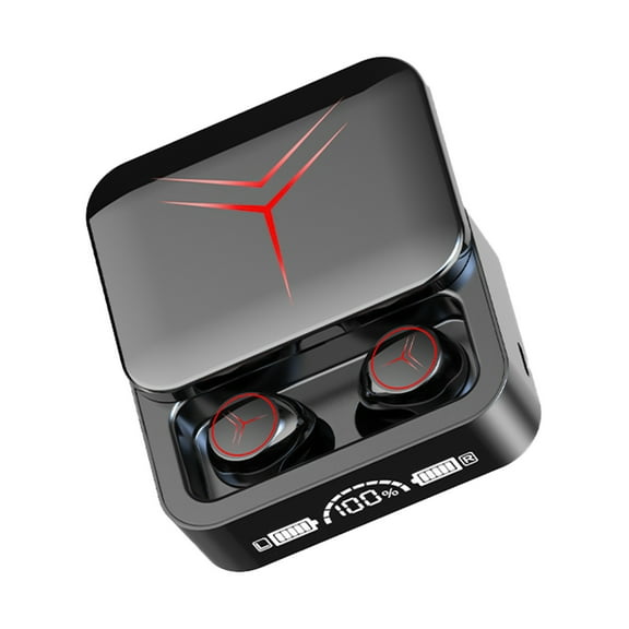 RBCKVXZ Bluetooth Headphones V5.2 Wireless Earbuds 60Hrs Battery Life with Wireless Charging Case & LED Power Display Bass IPX7 Earphones Birthday Gifts, Black