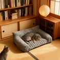 thumbnail image 1 of RBCKVXZ Cat Couch Bed for Indoor Cats, Cute Pet Sofa with Supportive Foam, Removable Washable Cover with Non-Slip Base, Small, 1 of 7
