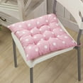thumbnail image 1 of RBCKVXZ Chair Cushions with Ties, Squares Chair Pads for Dining Chairs 16x16, Non Slip, Lightweight, Machine Washable Seat Cushion for Kitchen Office Dining Sofa Indoor Use (Pink), 1 of 9
