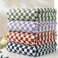 thumbnail image 1 of RBCKVXZ Checkered Bath Towels Check Plaid Soft Absorbent Bathroom Towel Thickening Big Bath Towel For Home Use (29"x14"), 1 of 4