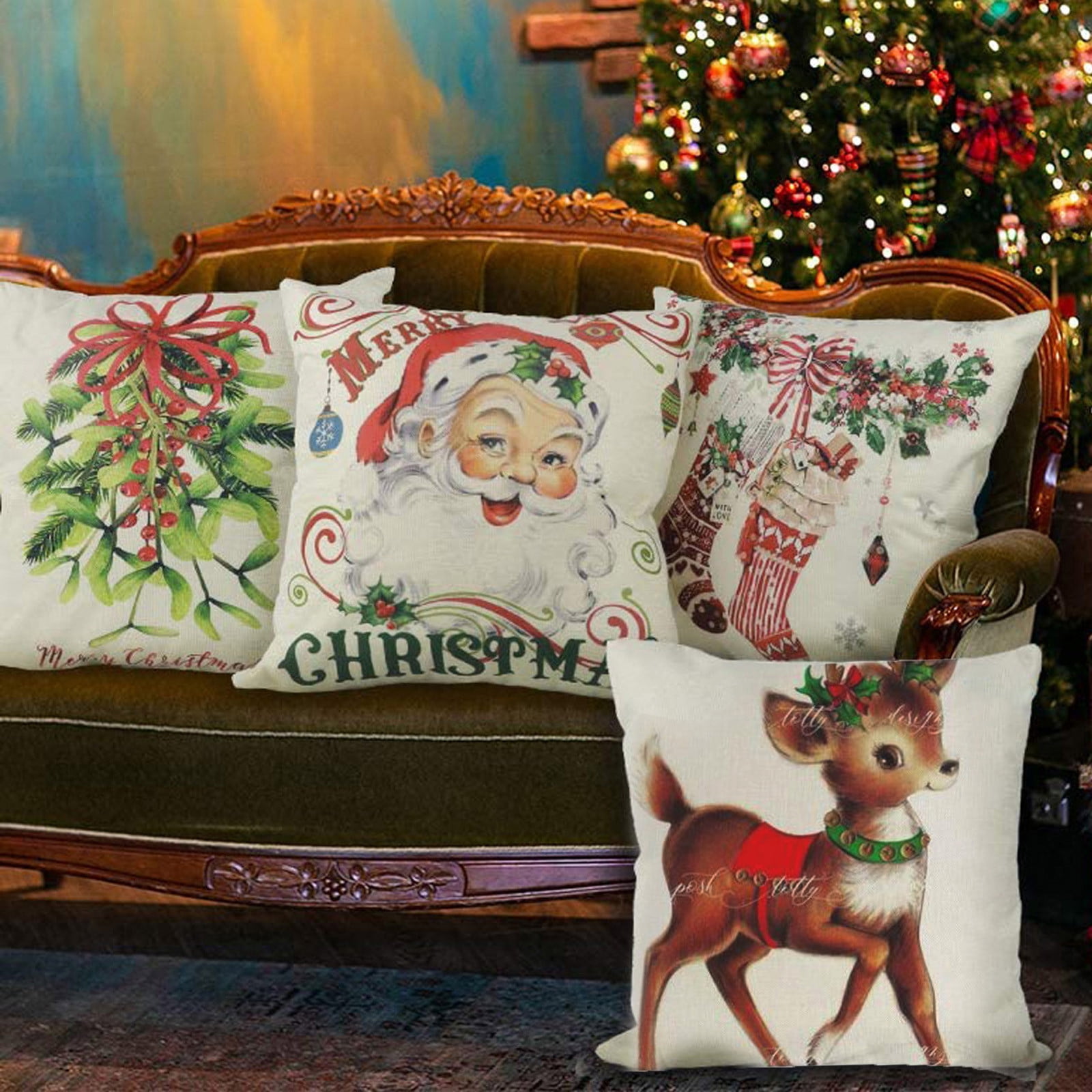 RBCKVXZ Christmas Decorations, Christmas Covers Santa Claus Pattern