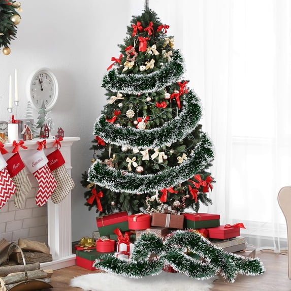 RBCKVXZ Christmas Decorations Indoor Outdoor, 78.7in Christmas Garland Xmas Rattan Metallic Garland Glitter Christmas Tree Hanging Wreath Decor, Fall Winter Decorations Christmas Gift