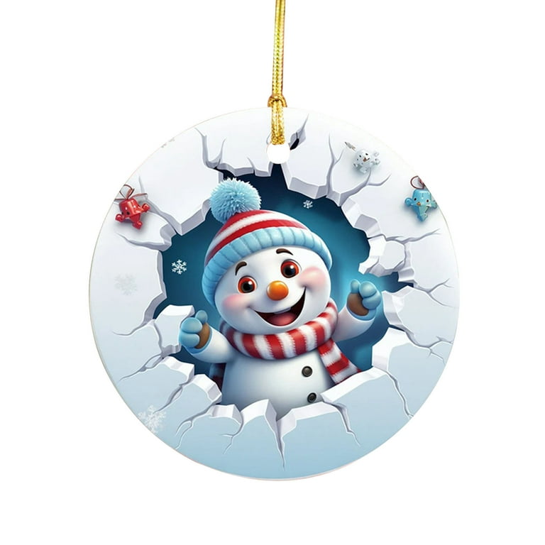 RBCKVXZ Christmas Decorations Under $5.00 Clearance, Christmas Little  Snowman Christmas Tree Decoration Pendant Home Decor Ornaments, Christmas  Gifts