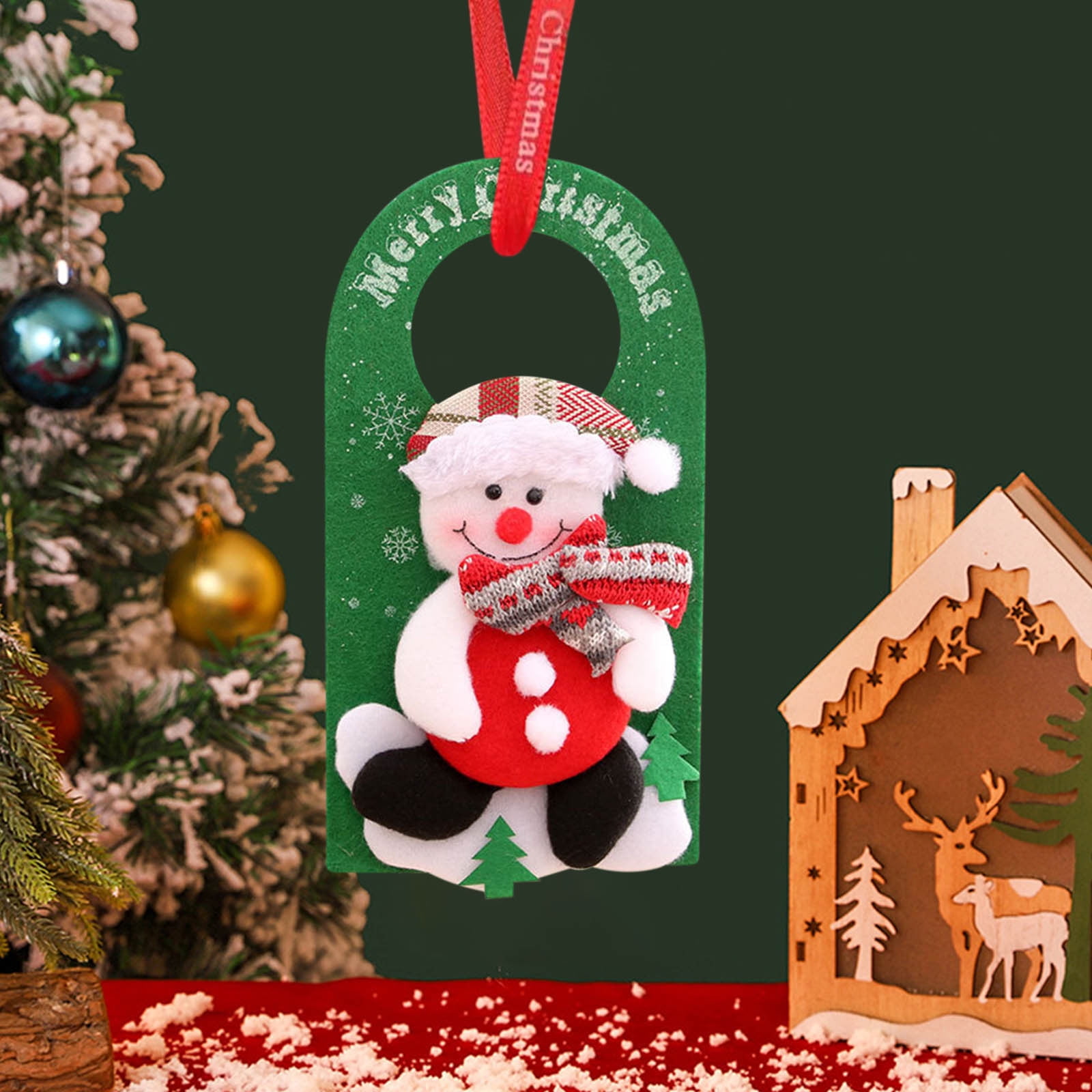 Rbckvxz Christmas Decorations Under Clearance, Christmas Door Hanger Decorations Cute Holiday Decorations Indoor Door Knob Merry Christmas
