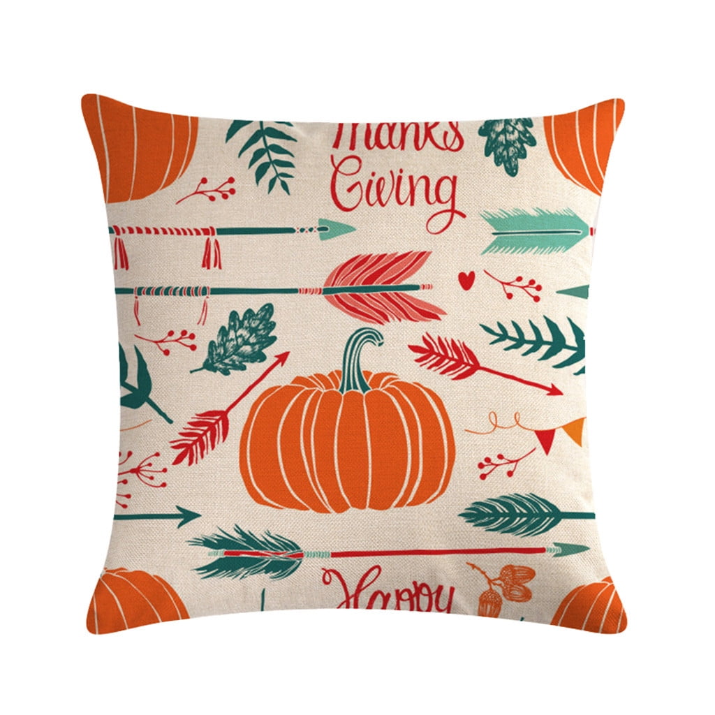 RBCKVXZ Christmas Decorations Under 5.00 Clearance Thanksgiving Wreath Pattern Cushion Cover Throw Case Sofa Home Decor Fall Pillow Covers 18