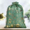 thumbnail image 1 of RBCKVXZ Christmas Gift Bag Sacks for Presents 8x12 Inch, Green Christmas Tree Snowman Deer Stocking Storage Sack Present Xmas Gift Bags Party Favors Bags, 1 of 7