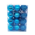 thumbnail image 1 of RBCKVXZ Christmas Ornaments 24-Pack Christmas Ball Ornaments with Strings, 1.18" Shatterproof Plastic Christmas Bulbs, Hanging Decorations for Xmas Tree, Holiday, Wedding, Party, 1 of 2