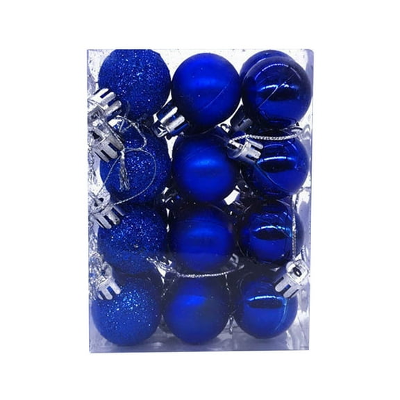 RBCKVXZ Christmas Ornaments 24-Pack Christmas Ball Ornaments with Strings, 1.18" Shatterproof Plastic Christmas Bulbs, Hanging Decorations for Xmas Tree, Holiday, Wedding, Party