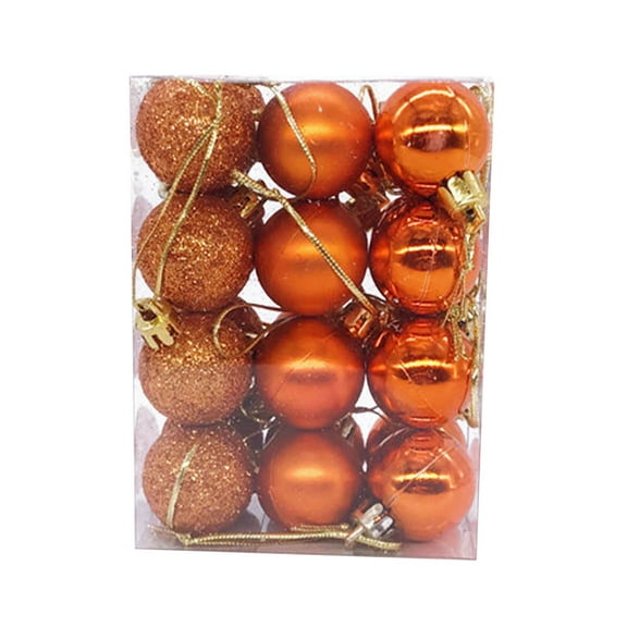 RBCKVXZ Christmas Ornaments 24-Pack Christmas Ball Ornaments with Strings, 1.18" Shatterproof Plastic Christmas Bulbs, Hanging Decorations for Xmas Tree, Holiday, Wedding, Party