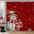 thumbnail image 1 of RBCKVXZ Christmas Snowman Shower Curtain, Waterproof Fabric Bathroom Partition Curtain, Multiple Patterns Available Xmas Winter Holiday Bath Divider with Hooks, 1 of 6