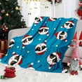 thumbnail image 1 of RBCKVXZ Christmas Throw Blanket - 27x39 Inch Holiday Christmas Reindeer Snowflakes Fleece Blanket, Soft, Plush, Warm Winter Cabin Throw (Christmas Blue), 1 of 6