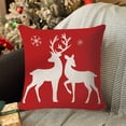 thumbnail image 1 of RBCKVXZ Christmas Throw Pillow Covers 18 x 18 Inch Holiday Decorations Winter Decorative Cotton Linen Fabric Pillowcase for Christmas Home Sofa Couch Decor, 1 of 6