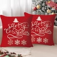 thumbnail image 1 of RBCKVXZ Christmas Throw Pillow Covers 18 x 18 Inch Holiday Decorations Winter Decorative Cotton Linen Fabric Pillowcase for Christmas Home Sofa Couch Decor, 1 of 6
