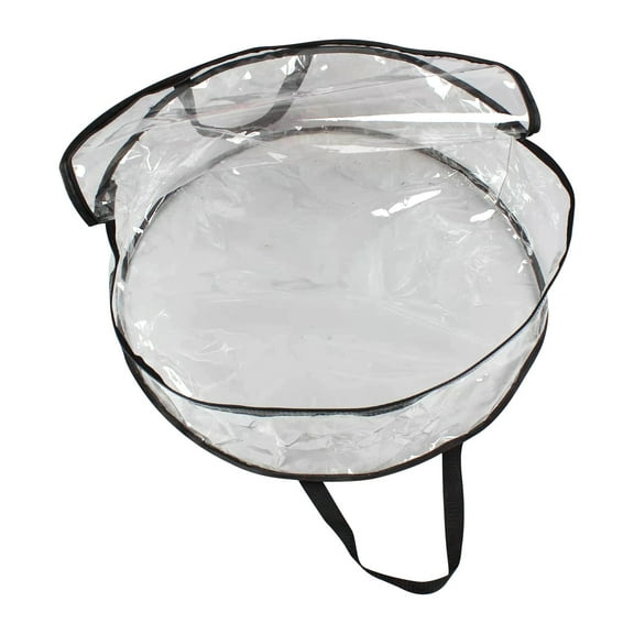 RBCKVXZ Christmas Wreath Storage Container 36'', Clear Wreath Storage Bags with Dual Zippers for Xmas Holiday Artificial Wreath Garland Storage