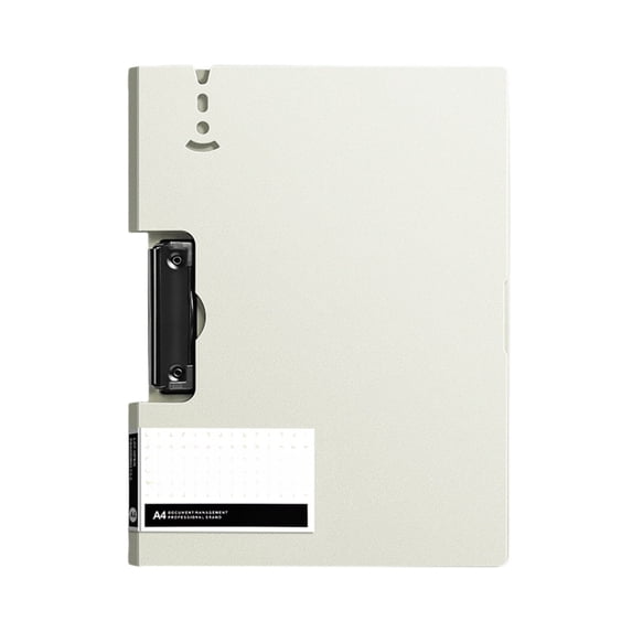 RBCKVXZ Clipboard Folder, A4 Foldable Clipboard with Horizontal and Vertical Double Metal Clips, 360 Degree Foldable Binder Clipboards with Pen Holder, File Cover Work Folder Clipboards, White