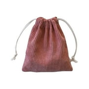 RBCKVXZ Corduroy Storage Bag with Drawstring Strap Pocket, Makeup Bag for Women, Hot Pink Organization and Storage on Clearance