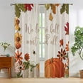 thumbnail image 1 of RBCKVXZ Curtains Thanksgiving Day Valance 4 Sizes Window Valances For Kitchen Living Room Cafes Set Of 2 Pieces, 1 of 6
