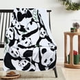 thumbnail image 1 of RBCKVXZ Cute Pandas Printed Flannel Fuzzy Throw Blanket, Fluffy Warm and Lightweight Nap Blanket Thickened Bed Cover Blanket for Sofa, Bed, Office, 27x39 Inches, White, 1 of 6