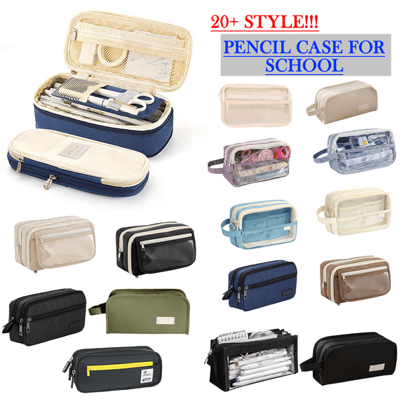 RBCKVXZ Cute Pencil Case, Aesthetic Pen Pouch, Multi-layer Aesthetic Pen Bag with Zipper, Stationery Storage and Organizer, Office Supplies