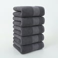 thumbnail image 1 of RBCKVXZ Dark Gray Bath Towels 13x28 Inch, Cotton Towel Set for Bathroom, Hotel, Gym, Spa, Thick Soft Extra Absorbent Quickly Dry 5 Pack, 1 of 7