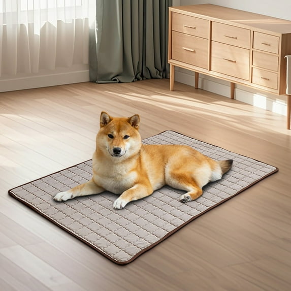 RBCKVXZ Dog Cooling Mat, Non-Slip Pet Cooling Pads, Summer Cool Pads Pet Mat Outdoor for Dogs & Cats, Machine Washable (Dark Blue, M: 20 x 27")