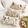 thumbnail image 1 of RBCKVXZ Embroidered Throw Pillow Cover 20x12 Inch - Spring Summer Boho Decorative Pillow Cover with Zipper for Living Room Couch Sofa Bed Flower Cushion Pillowcase, 1 of 7