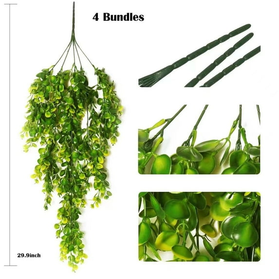 RBCKVXZ Fall Artificial Flowers - Green Thanksgivings Outdoor Hanging Vine Plants 29" Faux Hanging Wall Plants Fake Ivy Room Decor Home Garden Wedding Party Indoor Outdoor Decorations