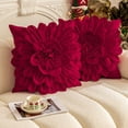 thumbnail image 1 of RBCKVXZ Flower Throw Pillow Cover Flowers Pillow Case Soft Christmas Pillowcase for Sofa Living Room Decorating Couch, Red Square, 1 of 6