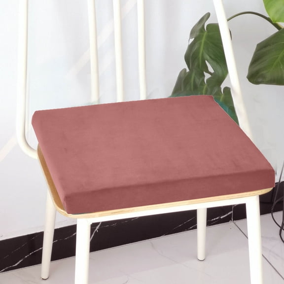 RBCKVXZ Foam Stretch Velvet Couch Cushion - 16x16 inch 50D Soft Sofa Seat Covers, Warm and Comfortable Tatami Cushion, Non-Slip, Thicken, Washable, Squares Padding for Seats (Pink)