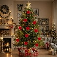 thumbnail image 1 of RBCKVXZ Furry Christmas Ball Ornaments for Xmas Tree, Round Hanging Decorations Christmas Party DIY Crafts Supplies for Indoor Outdoor Fireplace Mantel Home Wall Decor (1PC,Red), 1 of 6