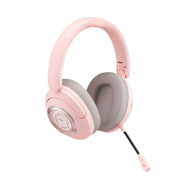 RBCKVXZ Gaming Headset, Wired Headphones, Computer Laptops, Wireless Earphones, Eating Chickens, Listening to Sound, LED Lights, Birthday Gifts, Pink