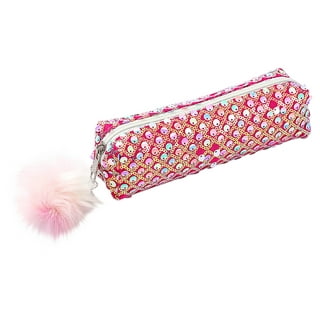 PHOGARY Glitter Girls Pencil Case, Mermaid Spiral Reversible Sequins  Portable Double Color Students Pencilcase for Girls Women Handbag Purse  Make Up